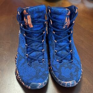 Adidas Vibrant Blue and Orange Sneakers